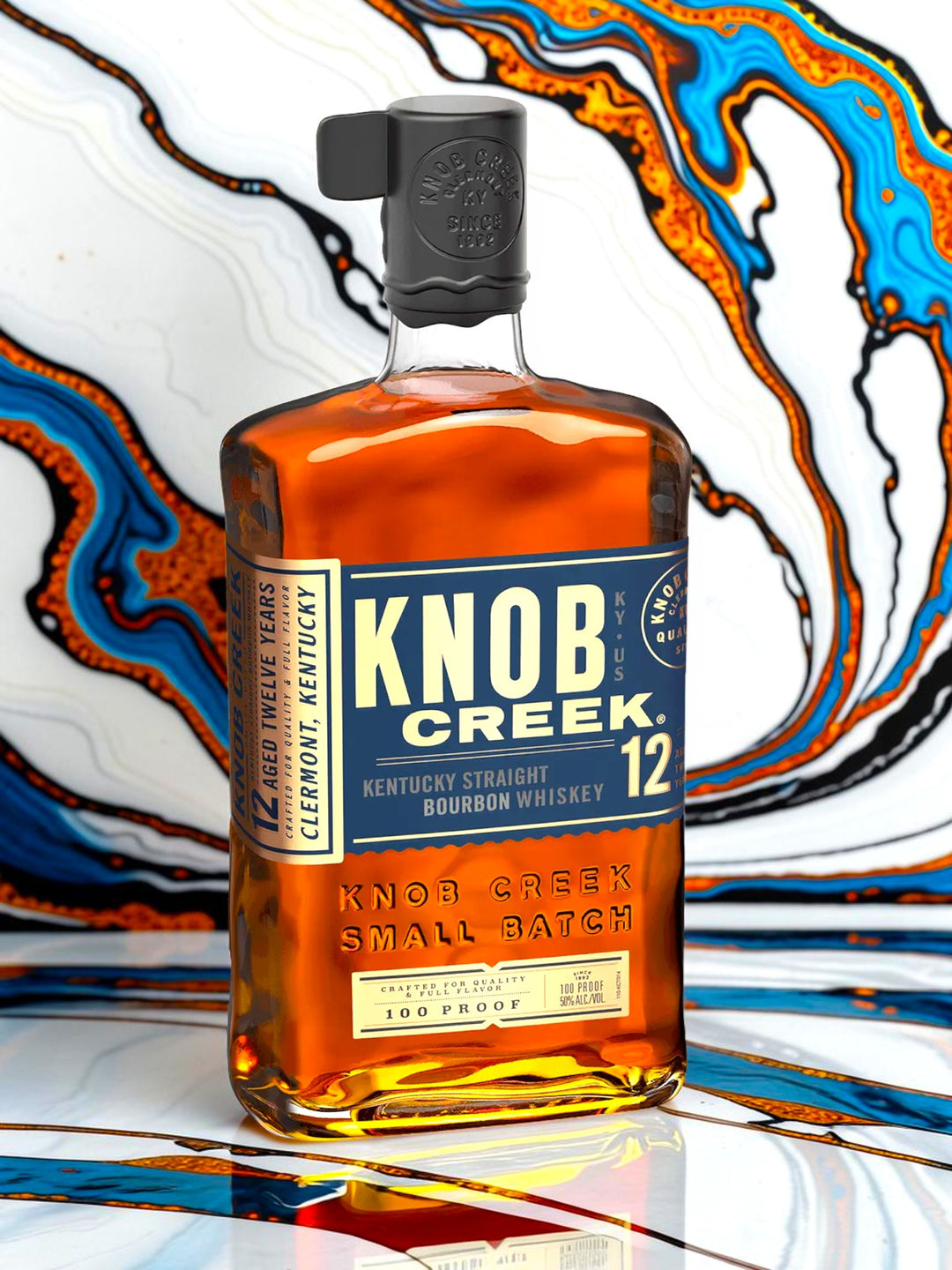 Knob Creek 12 Year Old Kentucky Straight Bourbon Whiskey — 100 Proof, James B. Beam