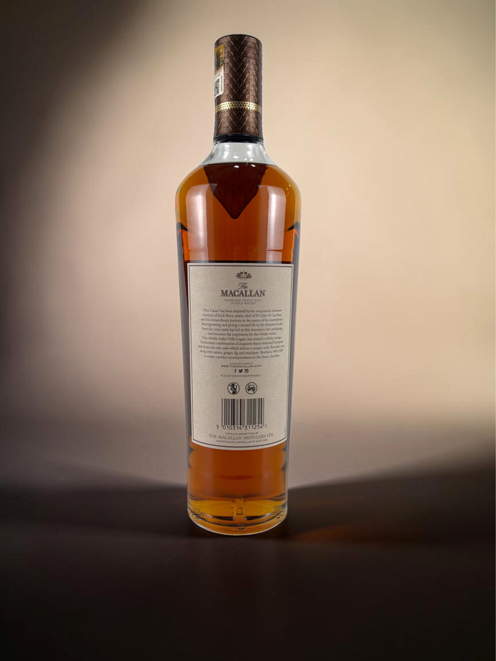  Back Label
Fine Cacao back label showing Harmony I travel retail designation and 44% ABV.